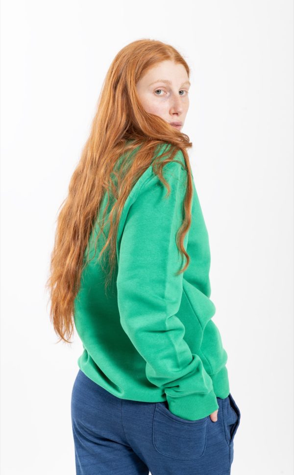 FELPA UNISEX RAINBOW VARSITI GREEN, LOGO CATARIFRANGENTE - immagine 2