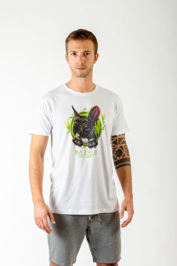 T-SHIRT UNISEX ORGANIC LW CON LOGO DI BARNIE