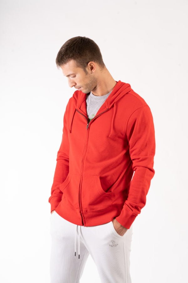 Organic Zipped Hood LBABCWU35BR - immagine 2