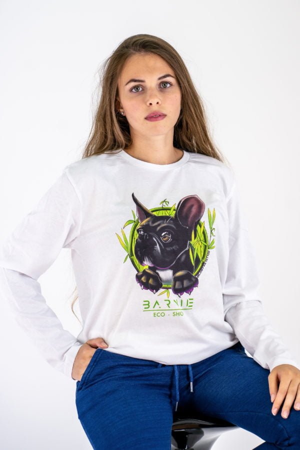 T-SHIRT DONNA MANICHE LUNGE ORGANIC LDW CON LOGO DI BARNIE